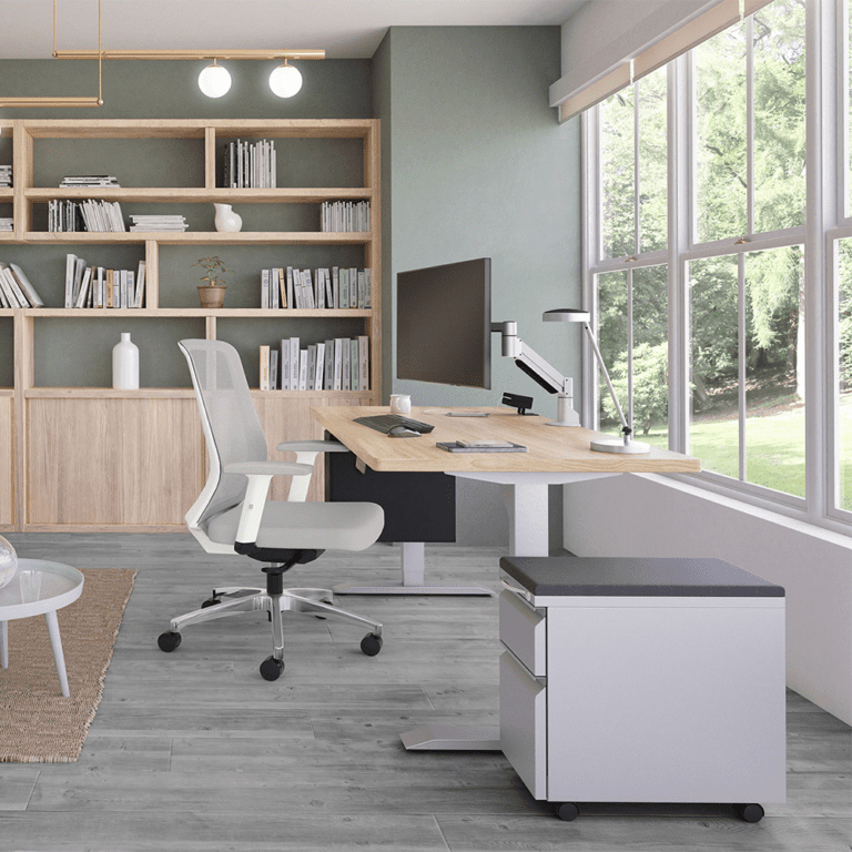 Sit Stand Cubicle Desks Shop Height Adjustable Standing Desks