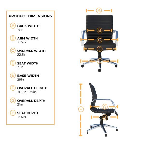 Mojo Luxe Chair Dimensions