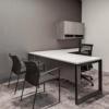 white pivit frame desk for business