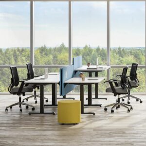 benching systems with sit-stand base