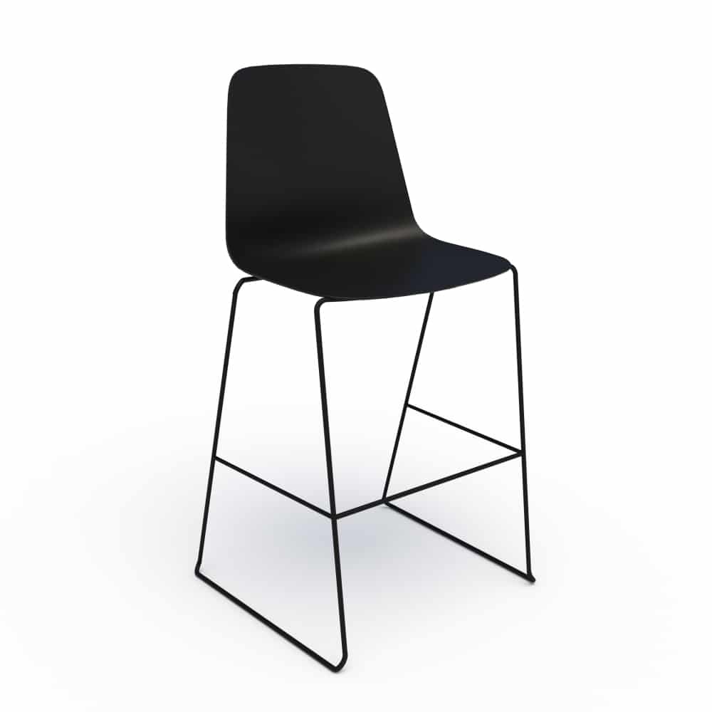Sofie in Black with Black Stool Base