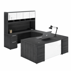 CDF U-Shaped Bow Front Desk With Hutch