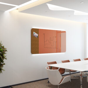 Spectra Frameless Wall-Mounted Magnetic Whiteboard